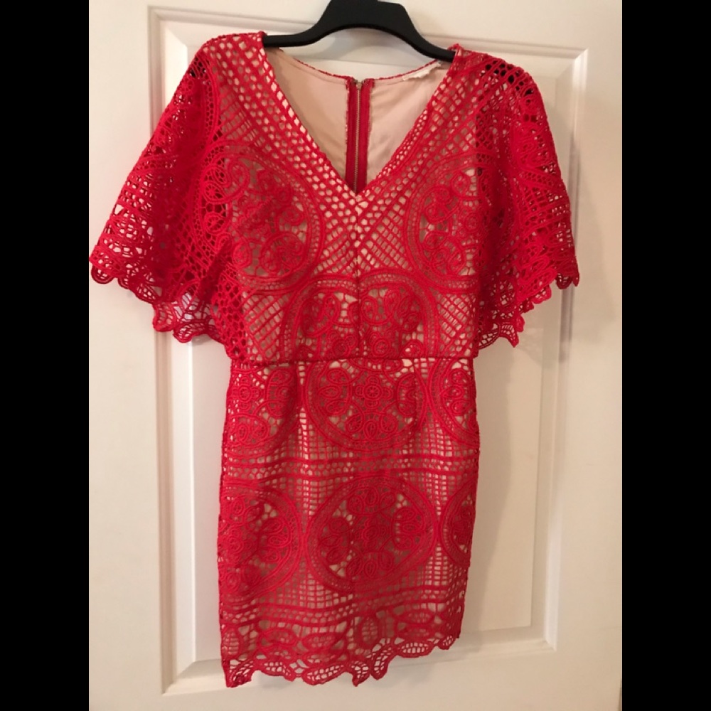 Red cocktail dress
